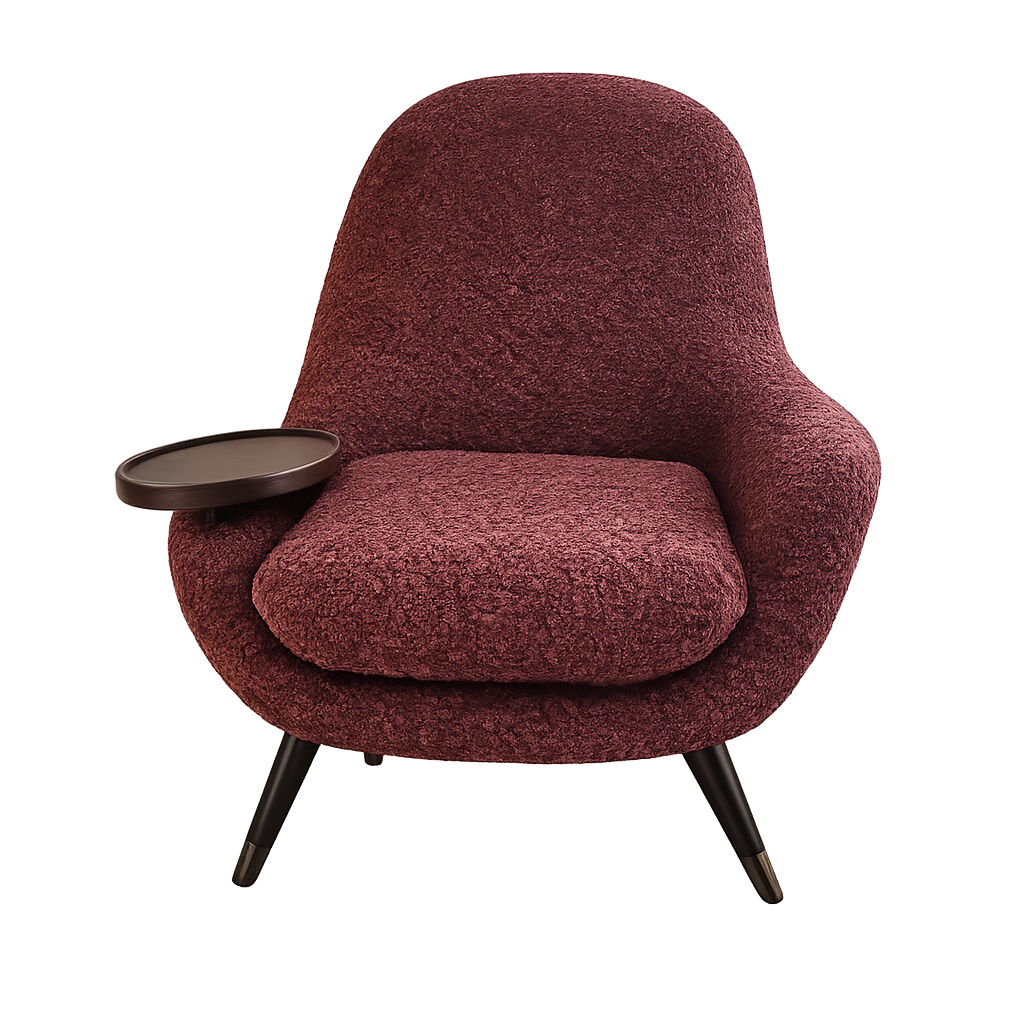 Accent Lounge Chair with Side Table